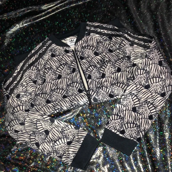 Adidas Zebra 🦓 Girls Jacket - Picture 1 of 16